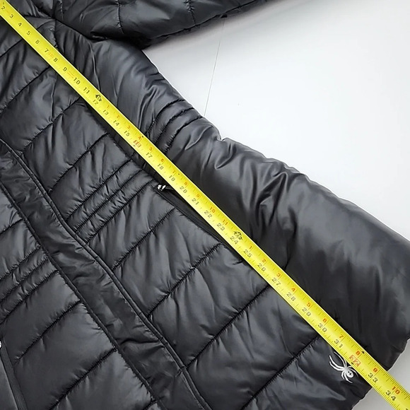 Spyder Women's Black Yara Faux Fur Lined Puffer Hooded Winter  Jacket Size Large - Picture 16 of 16